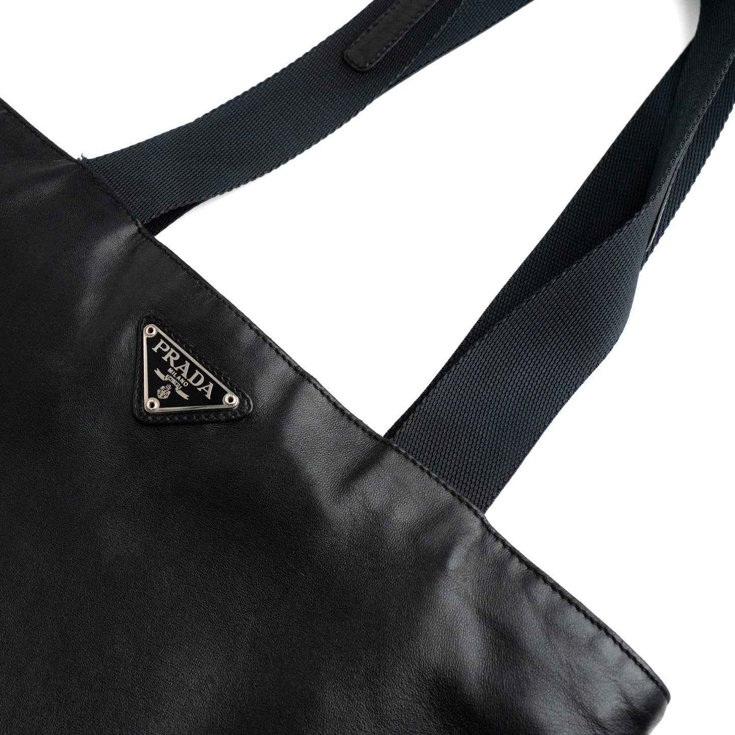 Prada Nappa City Black Leather Tote Bag - St. Luxe