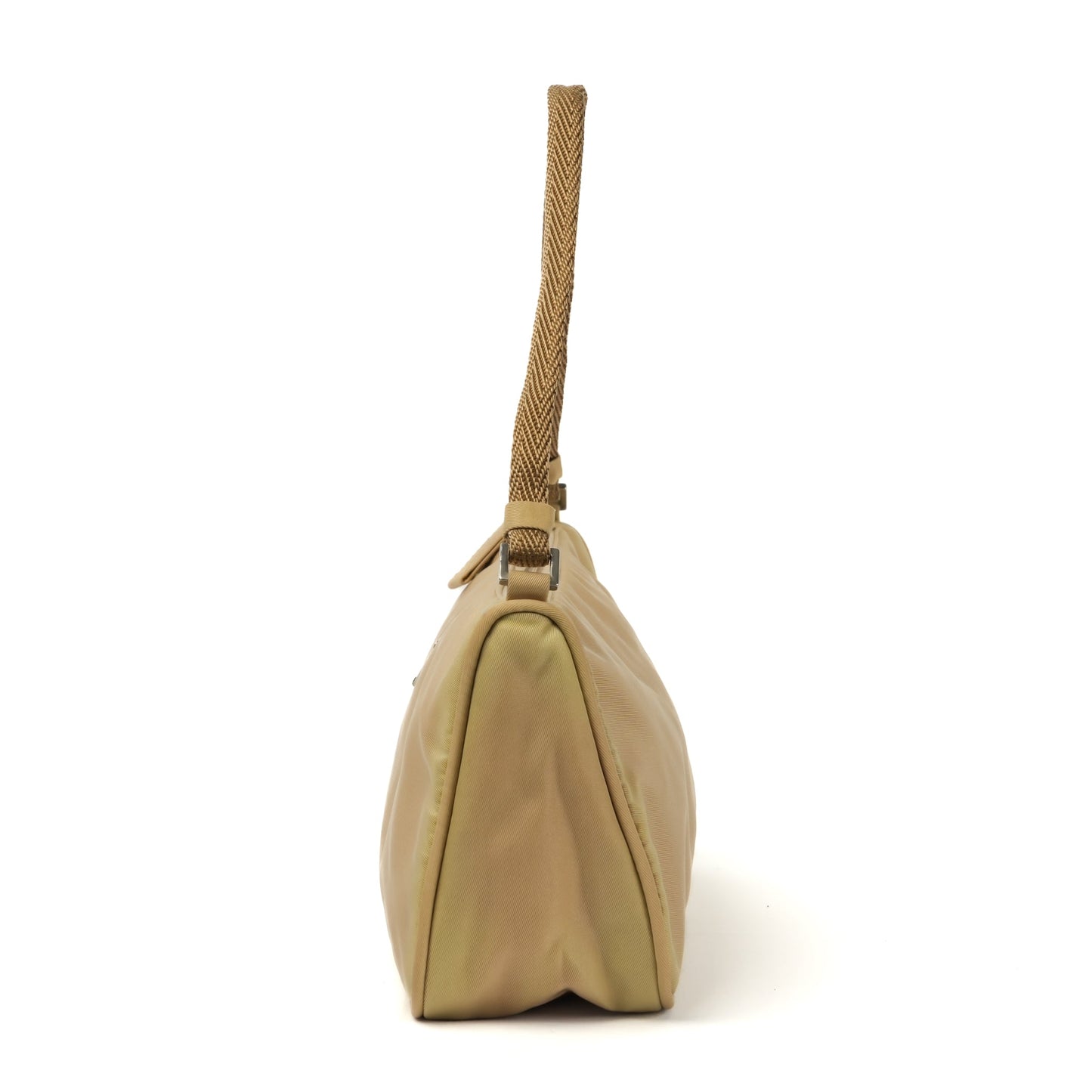 Prada Nylon Pochette - Beige with Silver Hardware - St. Luxe