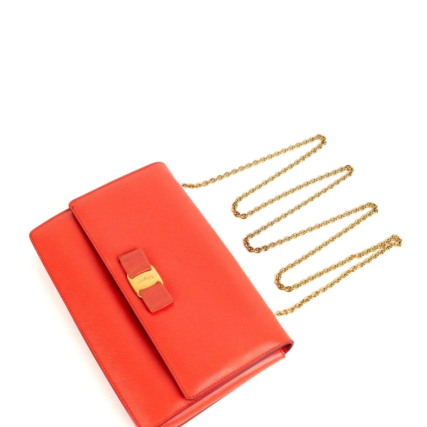 Salvatore Ferragamo Vara Bow Chain Shoulder Bag - St. Luxe