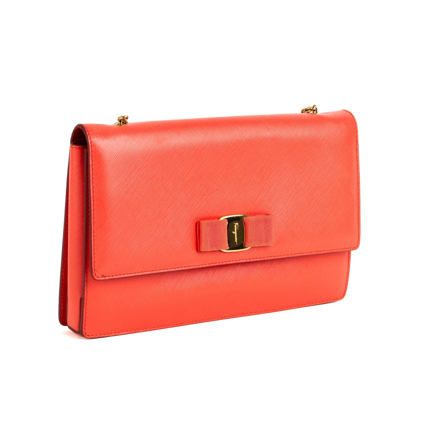Salvatore Ferragamo Vara Bow Chain Shoulder Bag - St. Luxe