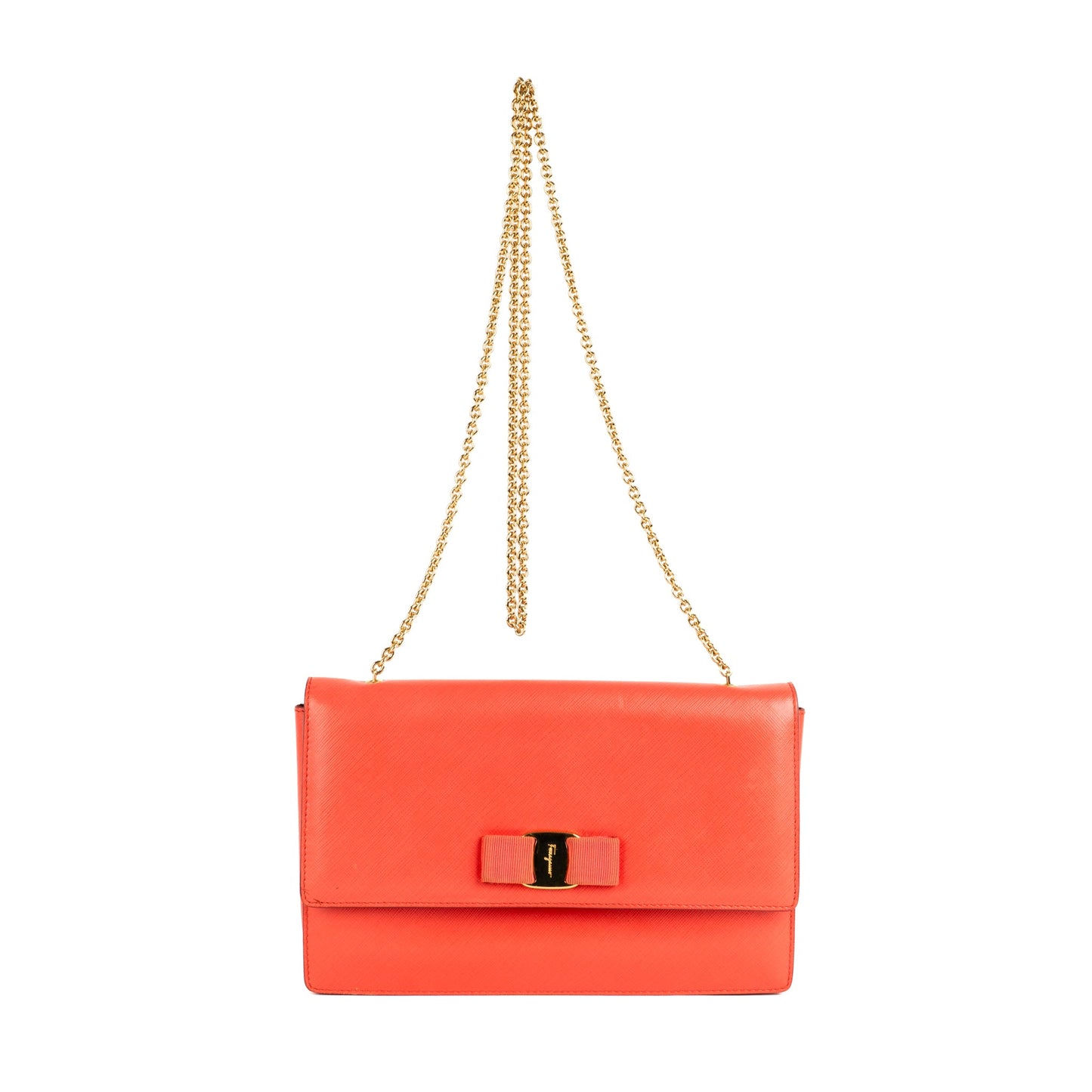Salvatore Ferragamo Vara Bow Chain Shoulder Bag - St. Luxe